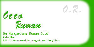 otto ruman business card
