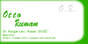 otto ruman business card